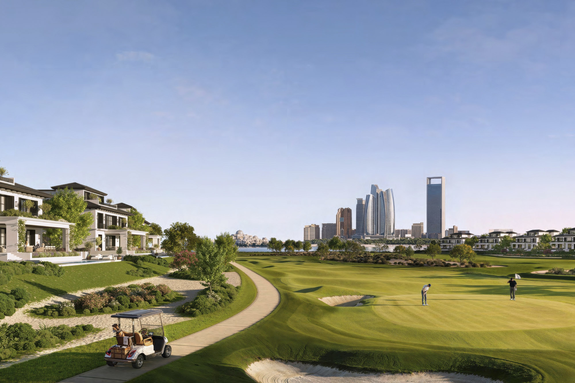 Golf course render in Abu Dhabi
