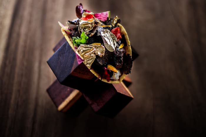 Taco at Fridaâs Restaurant - Grand Velas Los Cabos Resort.jpg most expensive dish in the world